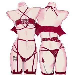 Moeflavor Red Hell Rider Succubus Lingerie
